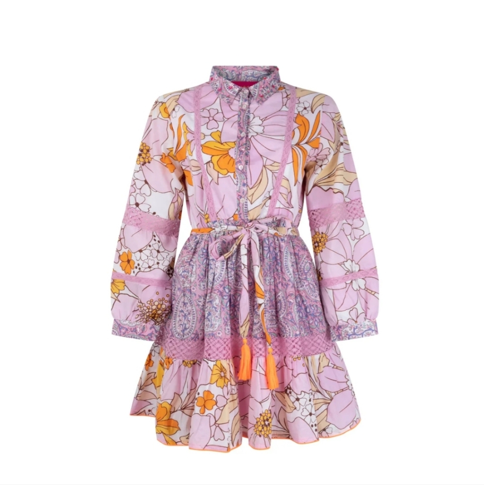 NWT Floral Pink and Orange Dress Cleobella Style.